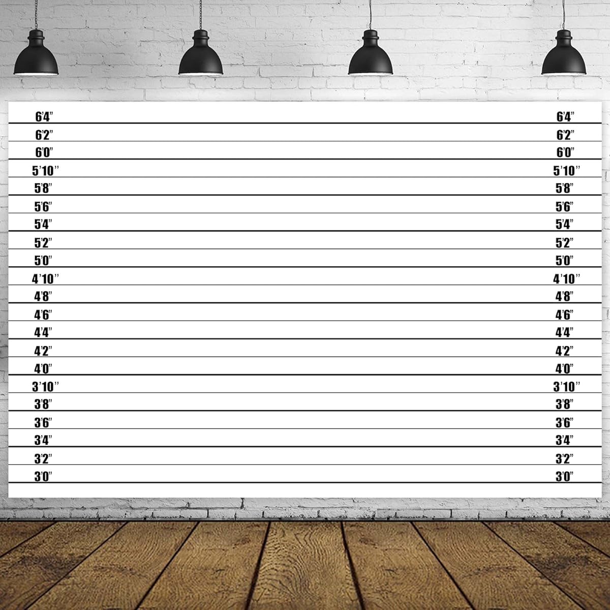 Mugshot Police Lineup Height Chart Banner with Accurate Measurements Theme Decorations for Girls Bridal Shower Birthday Party Wedding Bachelorette Party Supplies Night Out Party Decorations Backdrop