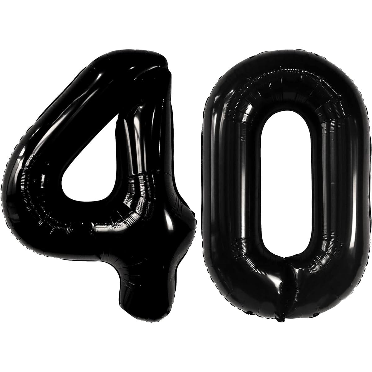 Black Number 40 Foil Balloon