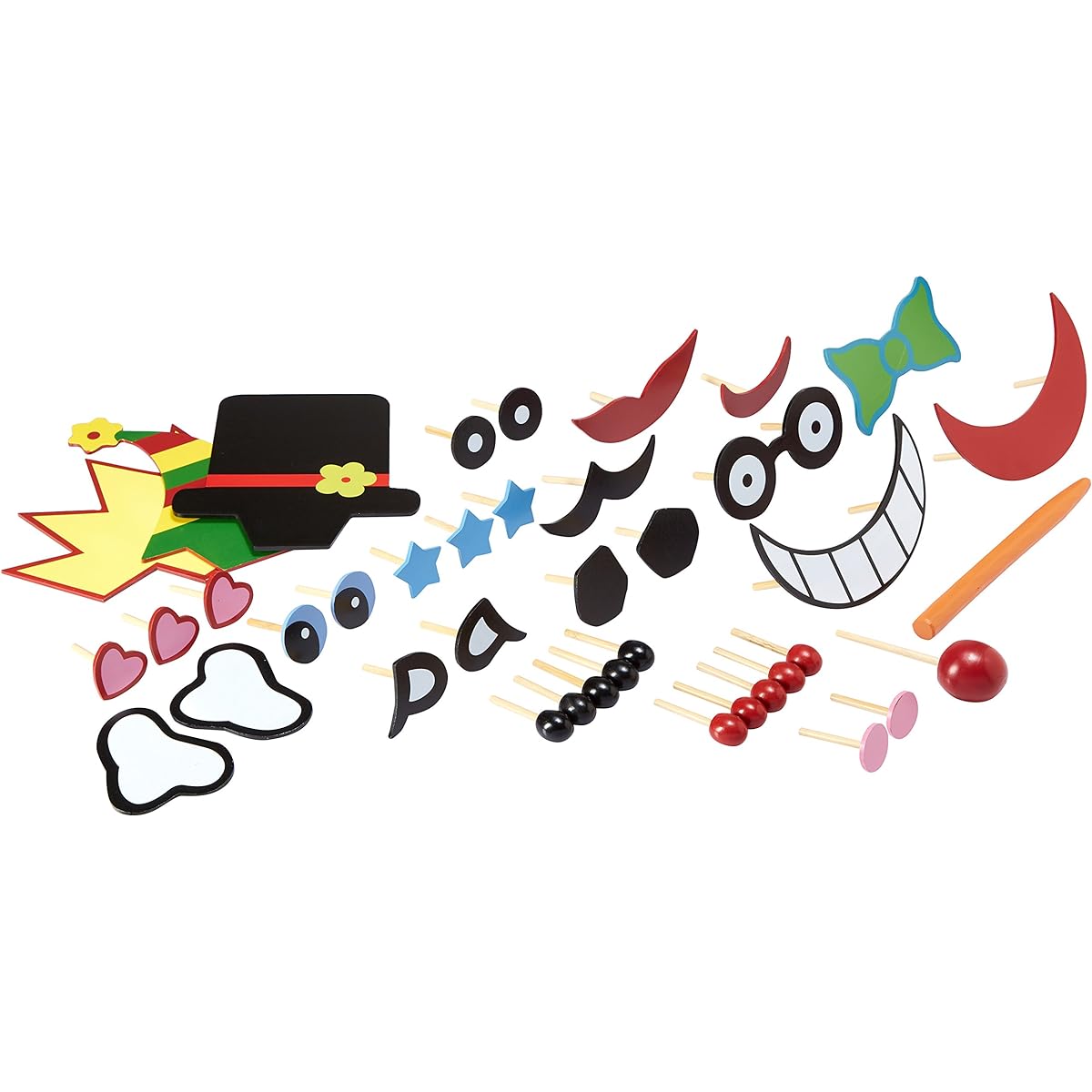 Decorate-A-Great Snowman 40 Piece Wooden Accessories Decorating Kit