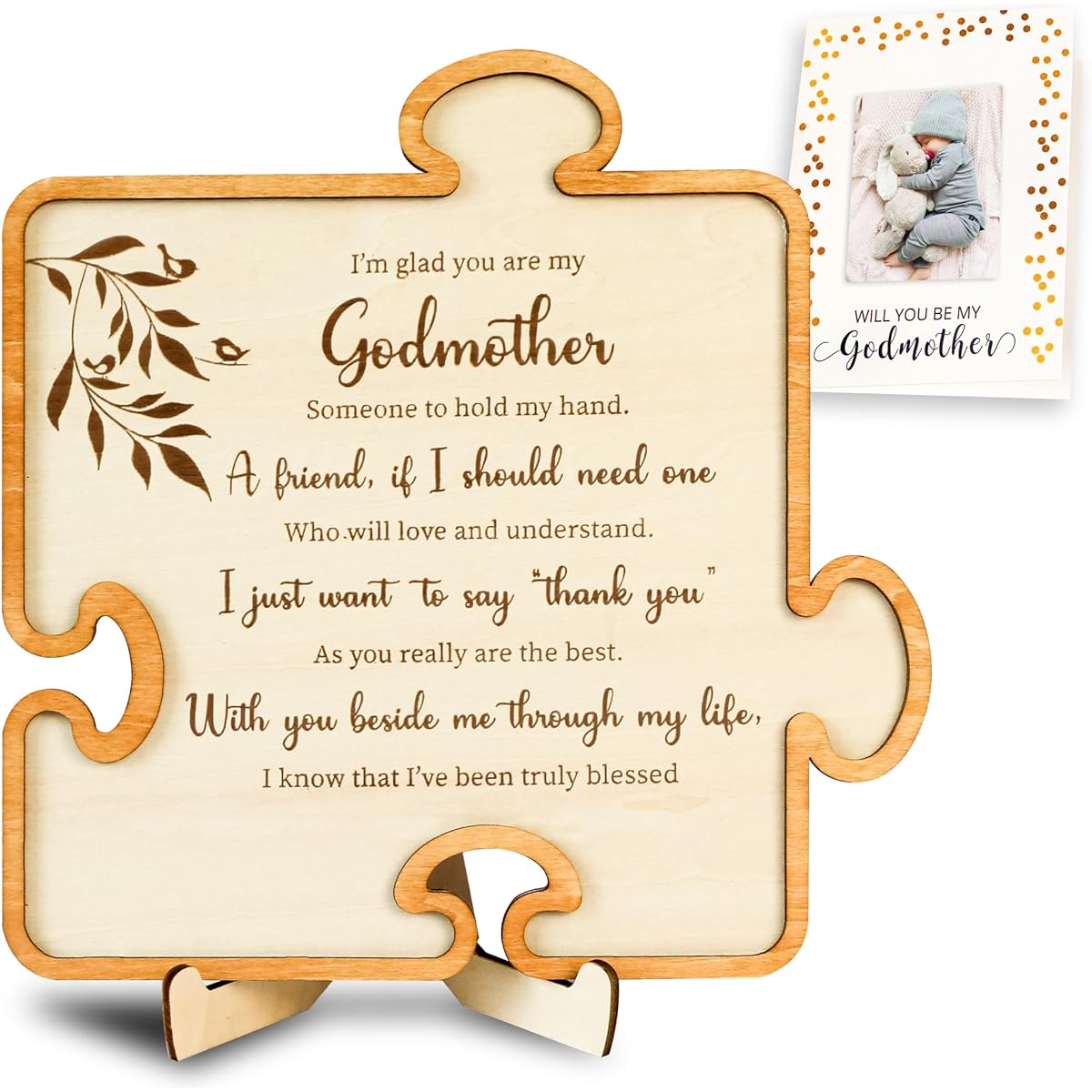 Stofinity Will You Be My Godmother Proposal Gift - Godmother Gifts from Godchild, Godmother Gifts for Women, Gifts for Godmother, Fairy Godmother Cards, Godmother Proposal Puzzle, Baptism Question Cards