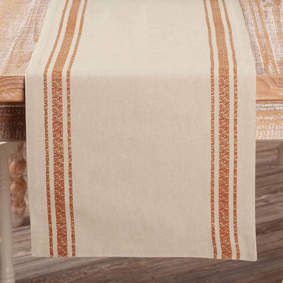 Piper Classics Harvest Market Grain Sack Striped Table Runner 13" x 36" Country Farmhouse Fall Table Decor