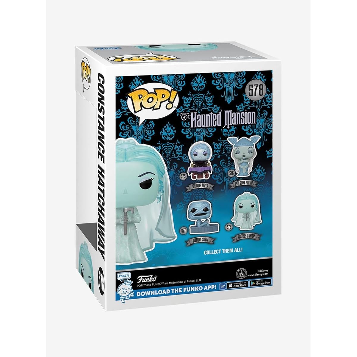 Funko Haunted Mansion POP Disney Constance Hatchaway Exclusive Vinyl Figure #578 [Glow in the Dark] Blue