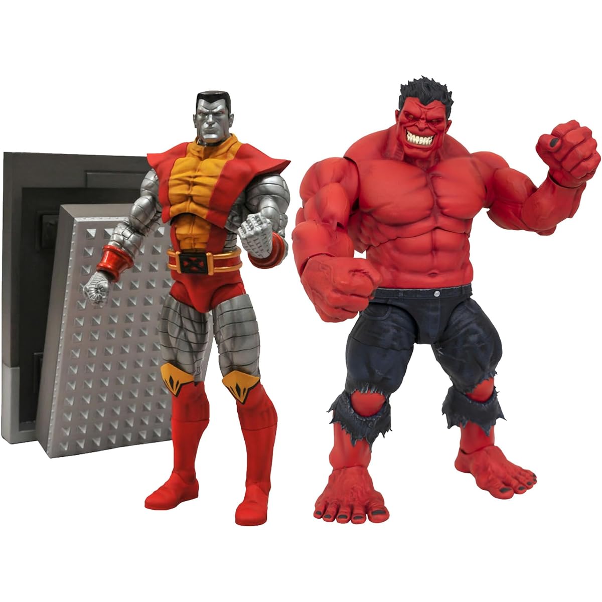 DIAMOND SELECT TOYS Marvel Select: Red Hulk vs. Colossus - Action Figures (2 Items)
