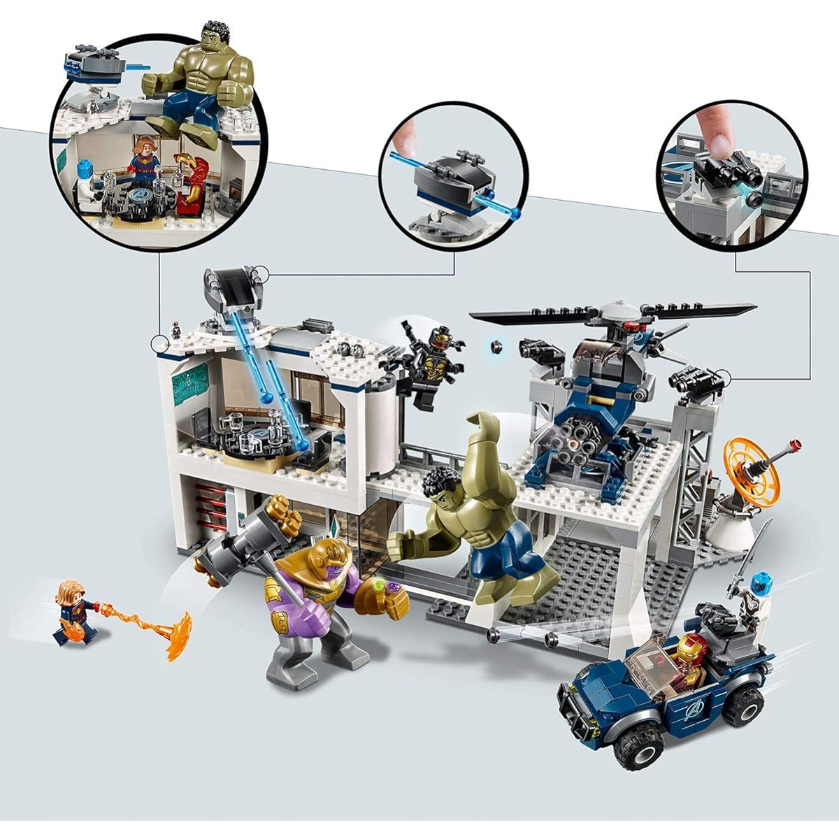 LEGO Super Heroes Battle at the Avengers Compound 76131 Blocks Toys for Boys Cars
