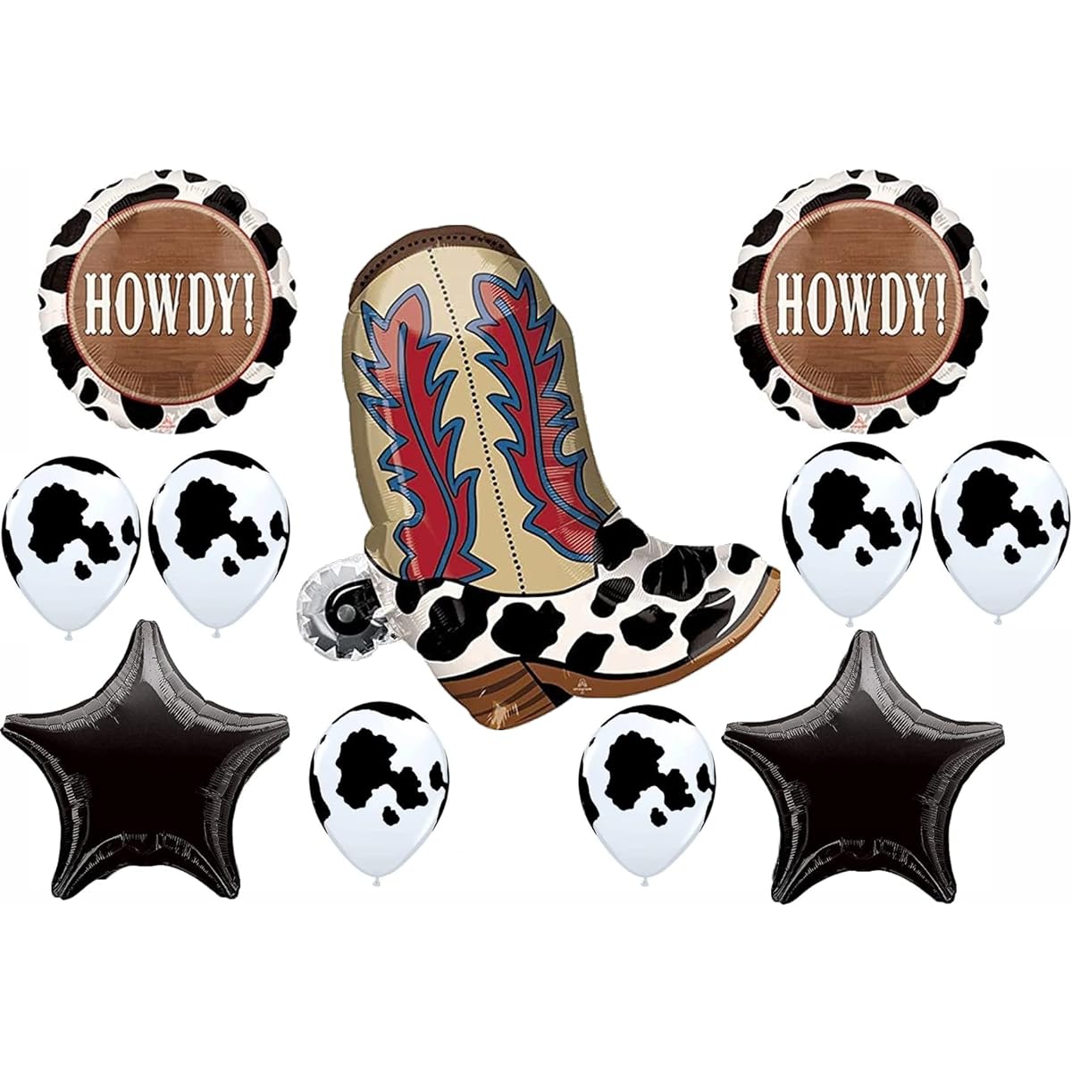 Cowboy Boots Howdy Happy Birthday Party Balloons Decorations Western Rodeo