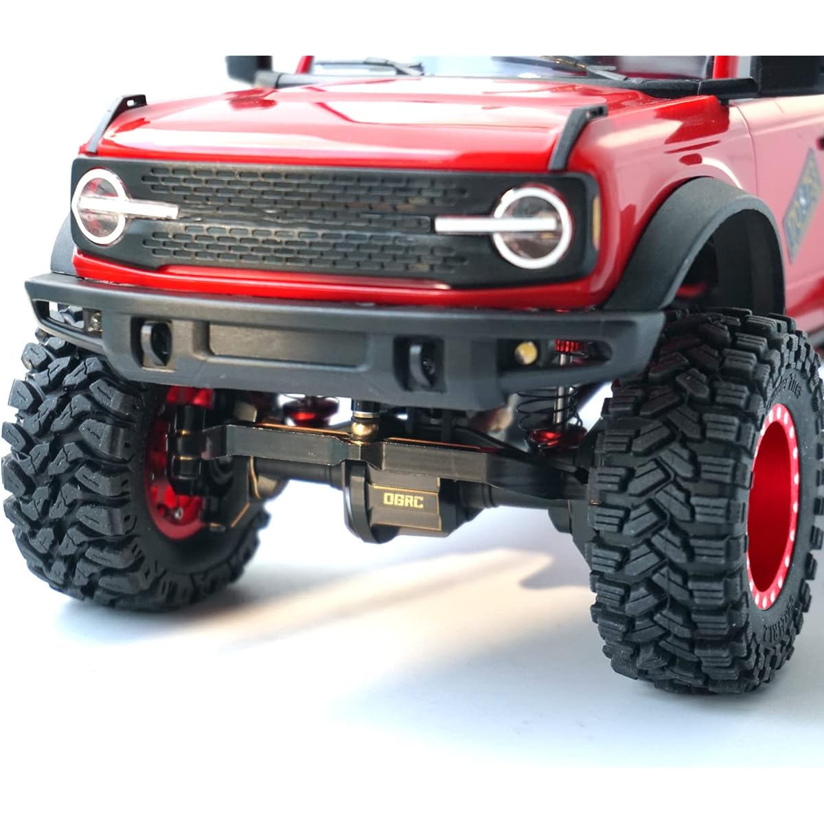 OGRC Heavy Brass Block Knuckle and Caster Block C Hub Axle Cover Diff Cover Steering Link TRX4M 1/18 RC Crawler Upgrade Parts 80g