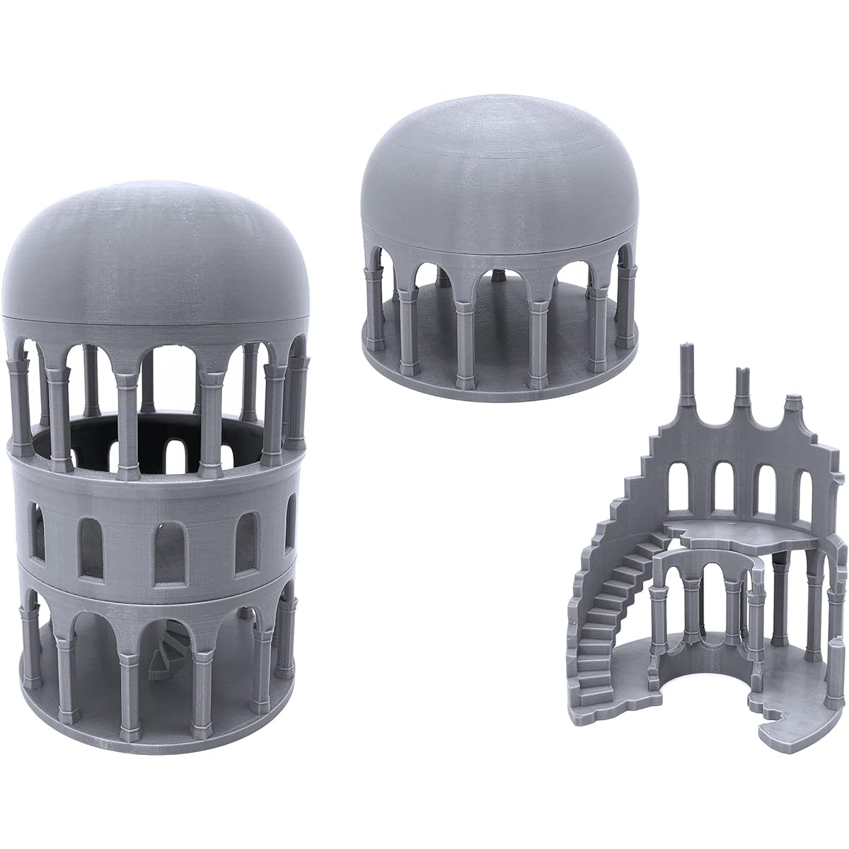 EnderToys Greek Ruined Buildings Bundle, Tabletop 28mm Miniature Wargame Terrain Scenery, 3D Printable and Paintable