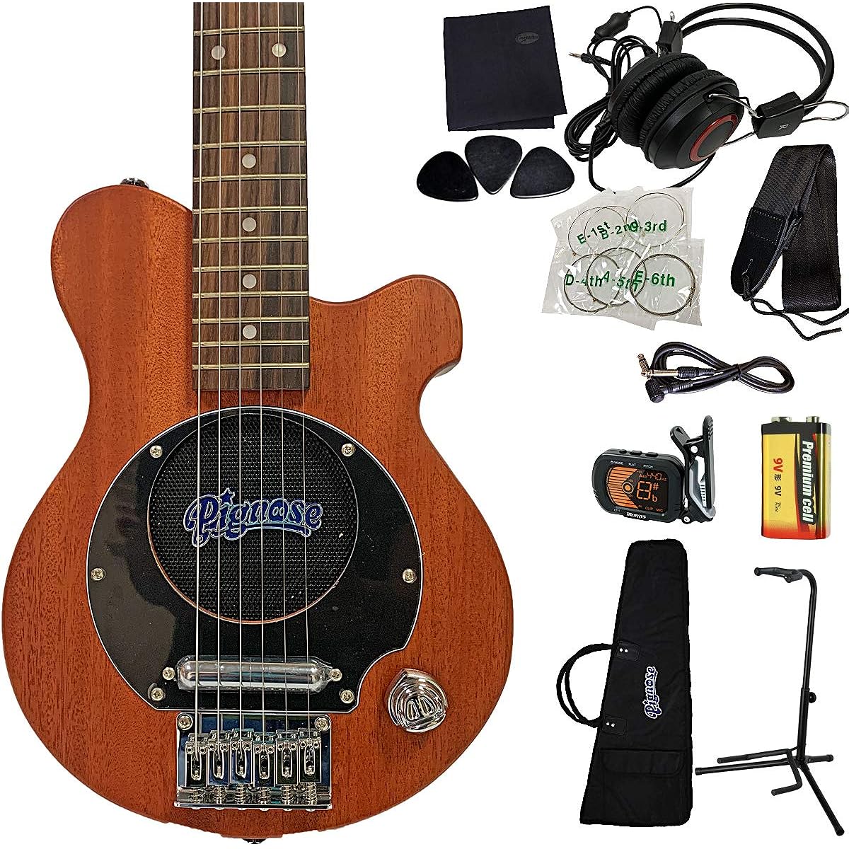 PIGNOSE PGG-200MH ☆ 11-piece set ☆ Pignose amplified guitar Mahogany model with built-in lipstick type pickup