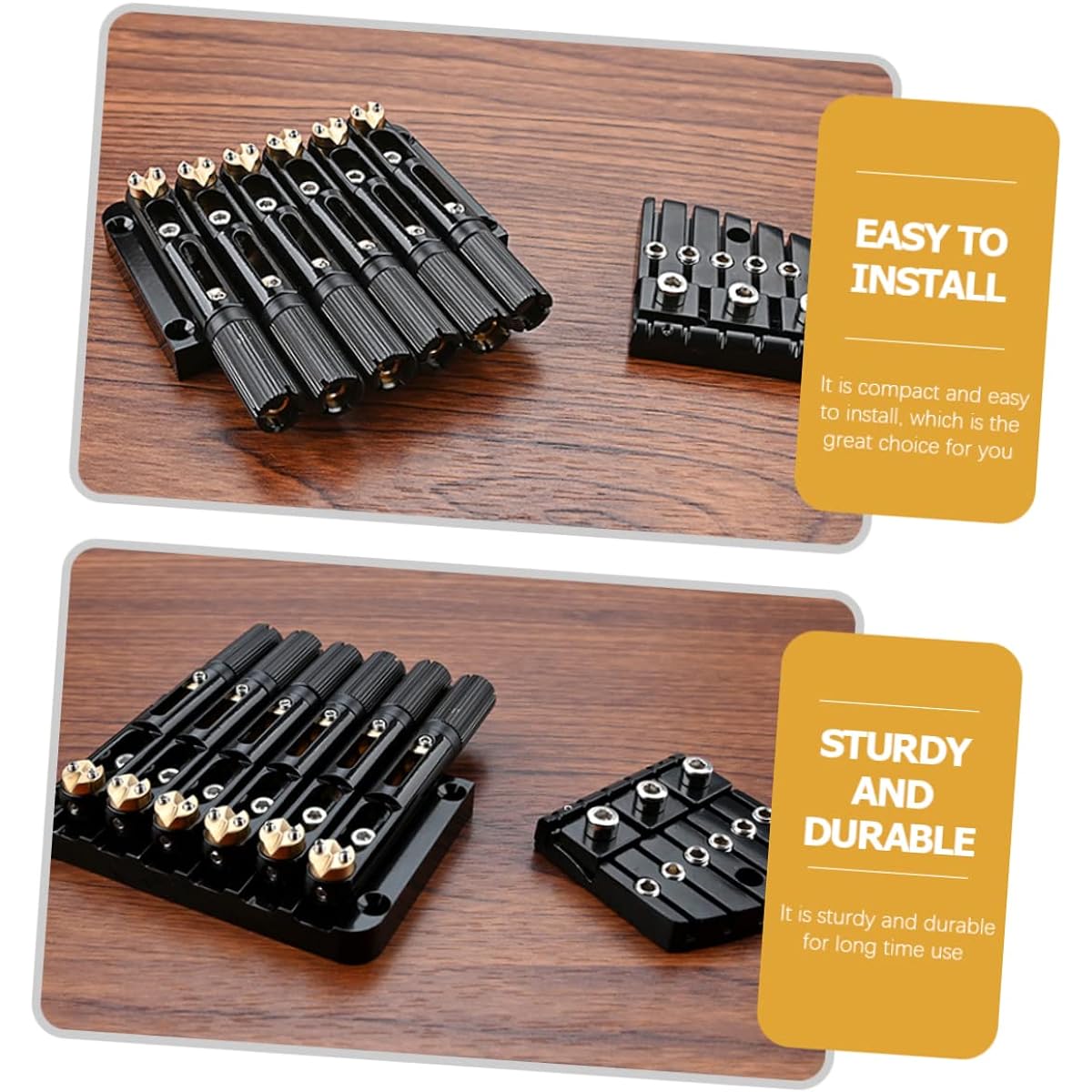 VINTORKY 1 set 6 string bridge set parts metal guitar electric e noir electric guitar the bridge part of no