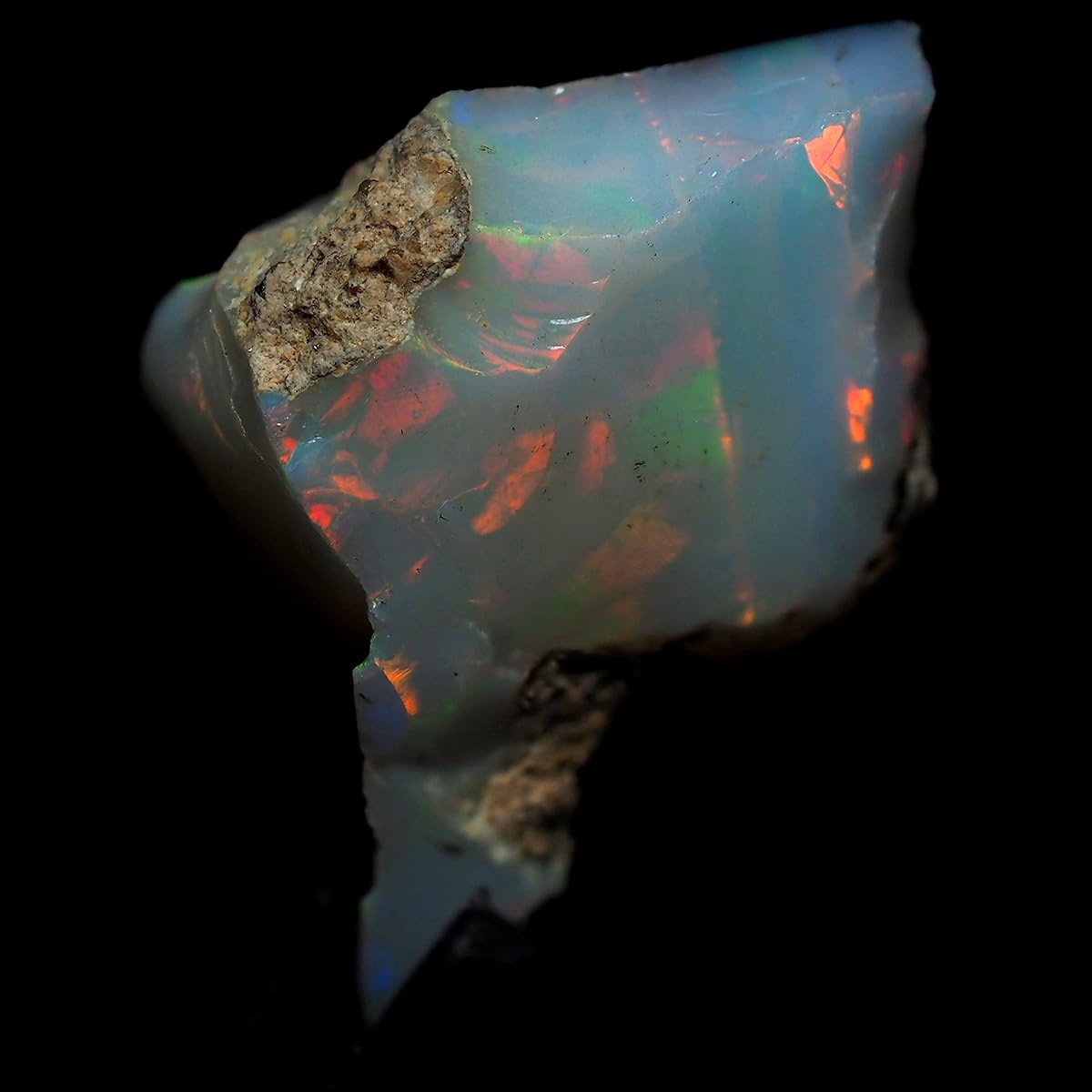 [N2 stone Natural] Natural mineral precious opal / gemstone rough | (157 | "One of a kind" approx. 5.5ct [long side 18mm] | Origin: Welo, Ethiopia)