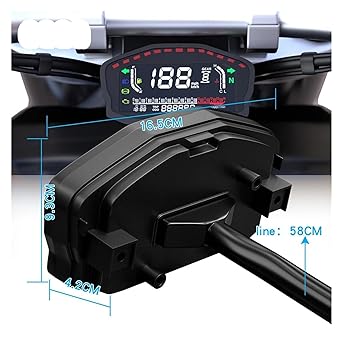 LED Indicator Odometer Fits for Honda Motorcycle Fits 1, 2, 4 Motorcycle Cylinder Universal LCD Digital Backlight Odometer Speedometer