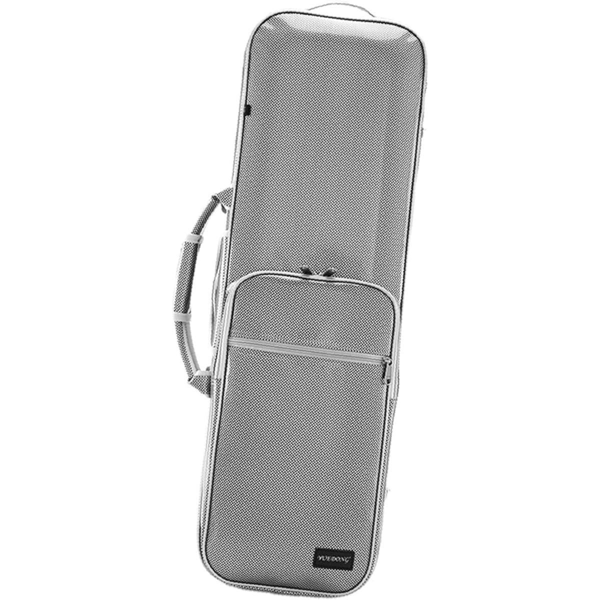 Kioware Violin Case Fiddle Handbag Carry Bag Hard Case Lockable Musical Lightweight Violin Hard Case Instrument Bag, Argent