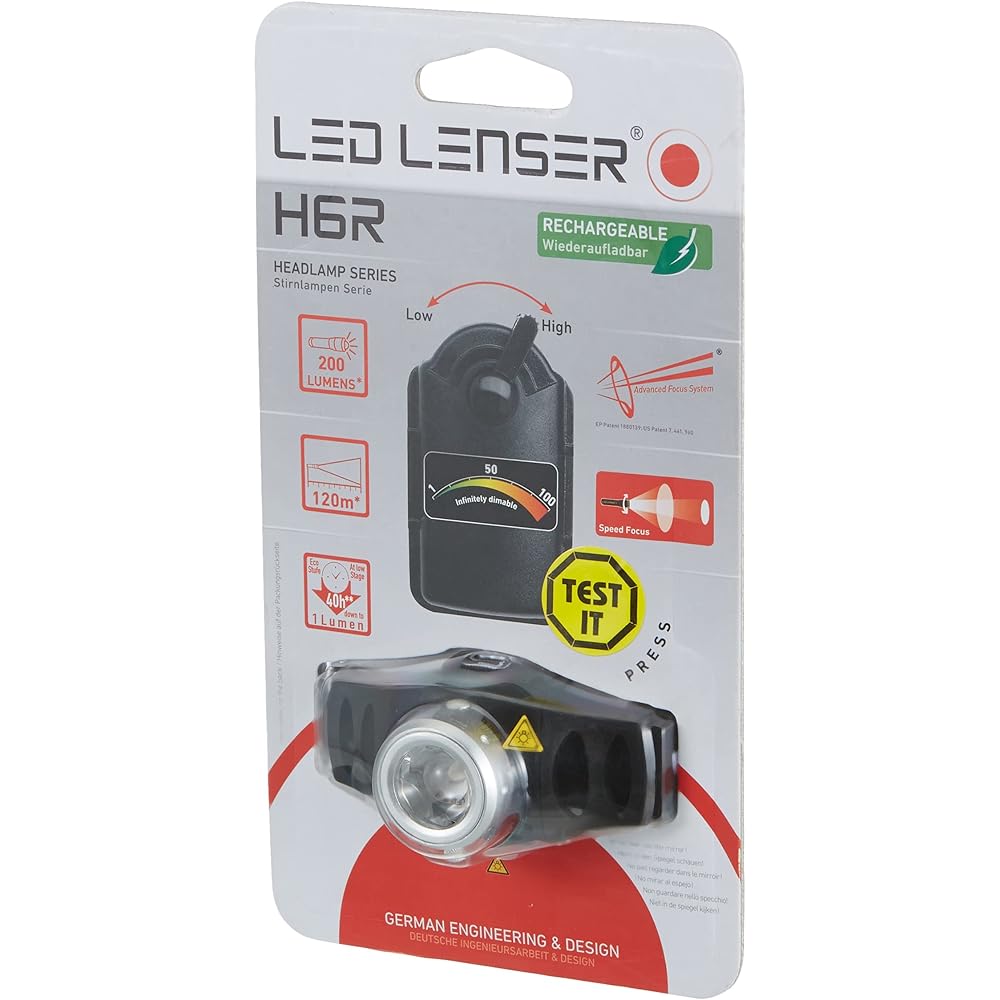 Ledlenser LED Headlight H6R Rechargeable Headlight Alkaline Battery Usable Focus Simple Packaging 7396-R [Japanese Genuine Product]