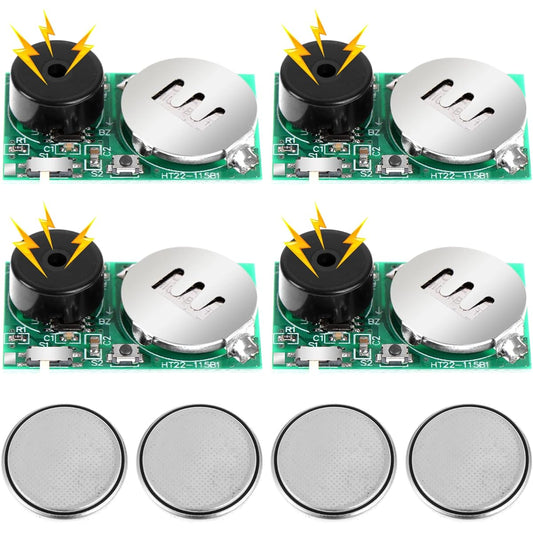 4 Pieces Random Noise Maker Prank for Adults Annoying PCB Prank Device Prank Supplies Annoying Mini PCB Make Beeps Small Size and Long Battery Life Start Pranks at Party Office Home