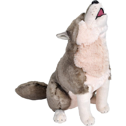 WILD REPUBLIC Howling Wolf Stuffed Animal Plush Toy for Kids Gift Small Boobs 26"