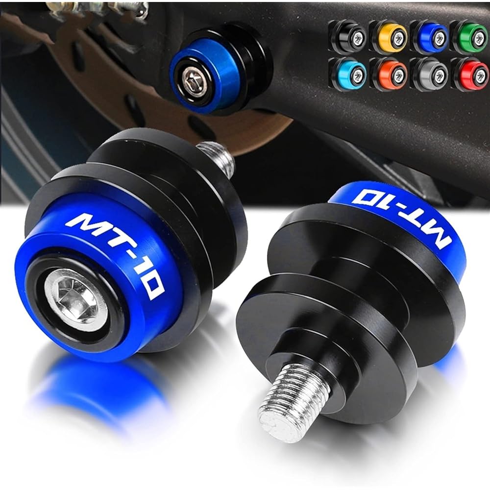 DEMUR Motorcycle CNC Aluminum Stand Screw 6mm Swingarm Slider Spool Accessories Yamaha MT10 MT-10 SP 2016-2021 2020 2019 Swingarm Slider Spool (Size : 6MM Gold)