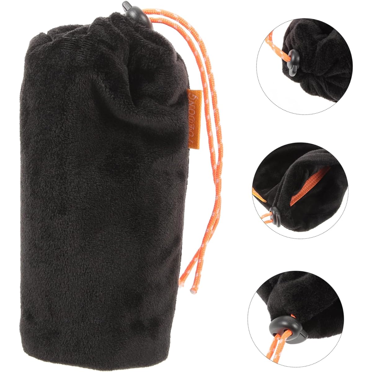 FUNOMOCYA Saxophone Mouthpiece Bag Mouthpiece Flannel Saxophone Saxophone Mouthpiece Pouch Vent Pipe Carry Bag Velvet Bag Kit Antistatic Black Mouthpiece Bag