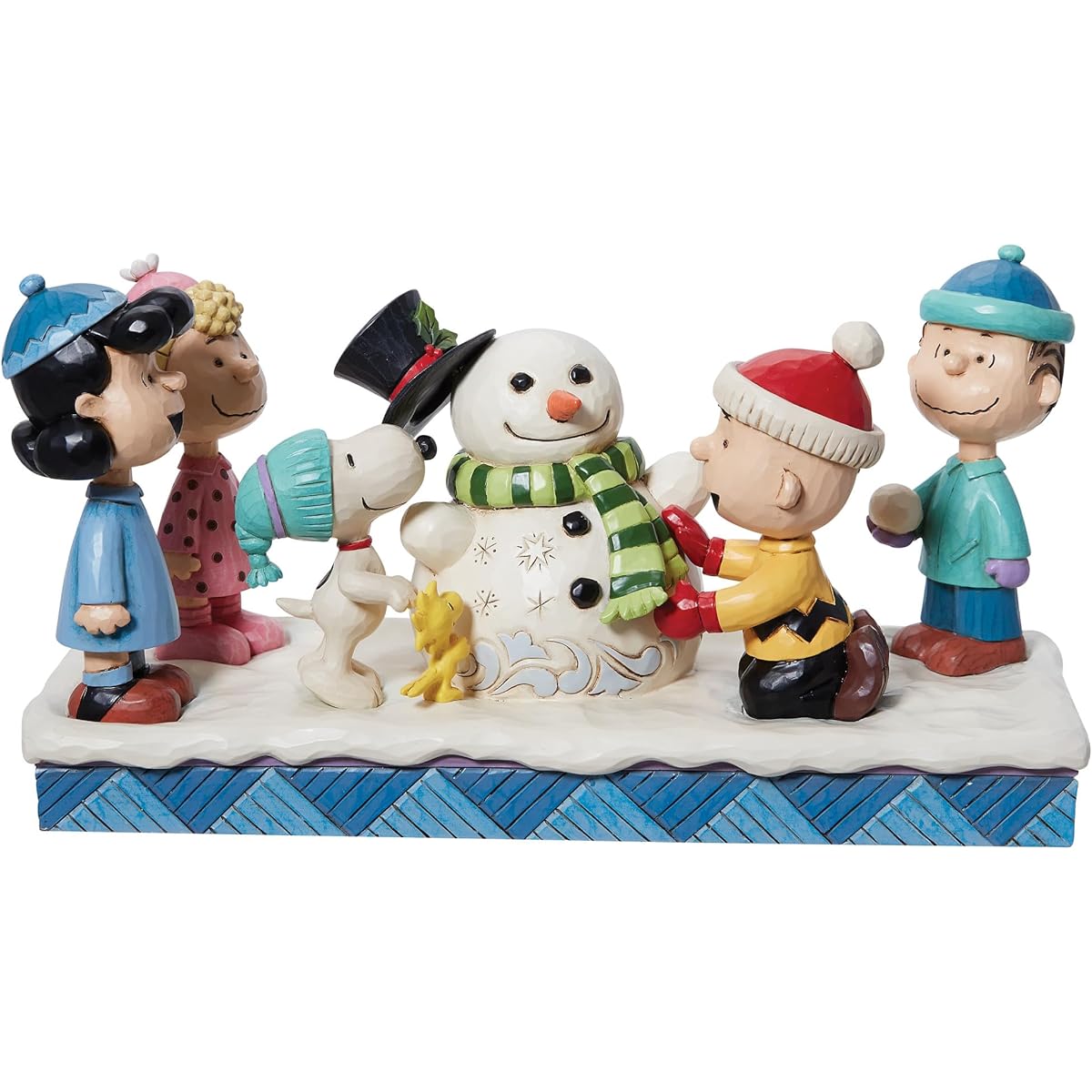 JIM SHORE Peanuts Gang & Snowman 6013040