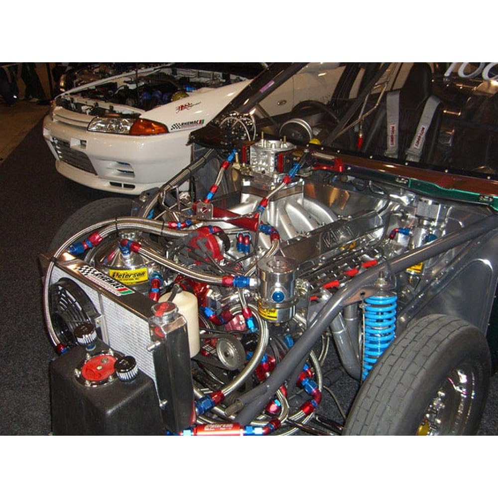 Autobahn88 Synthetic Rubber Hose High Tensile Stainless Steel Braid (Double Layer) Compatible with Liquids: Oil, Water, Coolant, Methanol Silver (12AN, 2 feet)