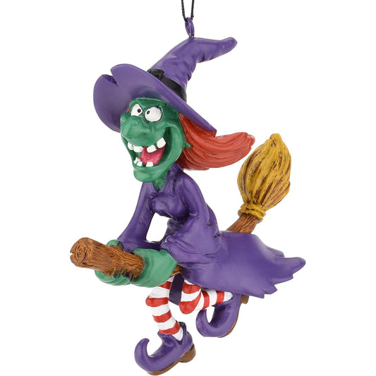 Tree Buddies Spooky Flying Witch Broomstick Halloween Christmas Ornament
