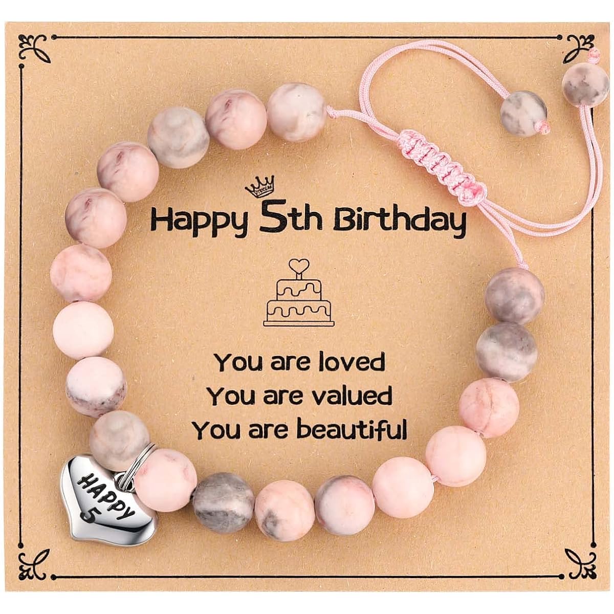 MIXJOY Birthday Gift for Girls 5-25 Years Old Birthday Braided Beaded Bracelet 5-25 Years Old Daughter Granddaughter Niece