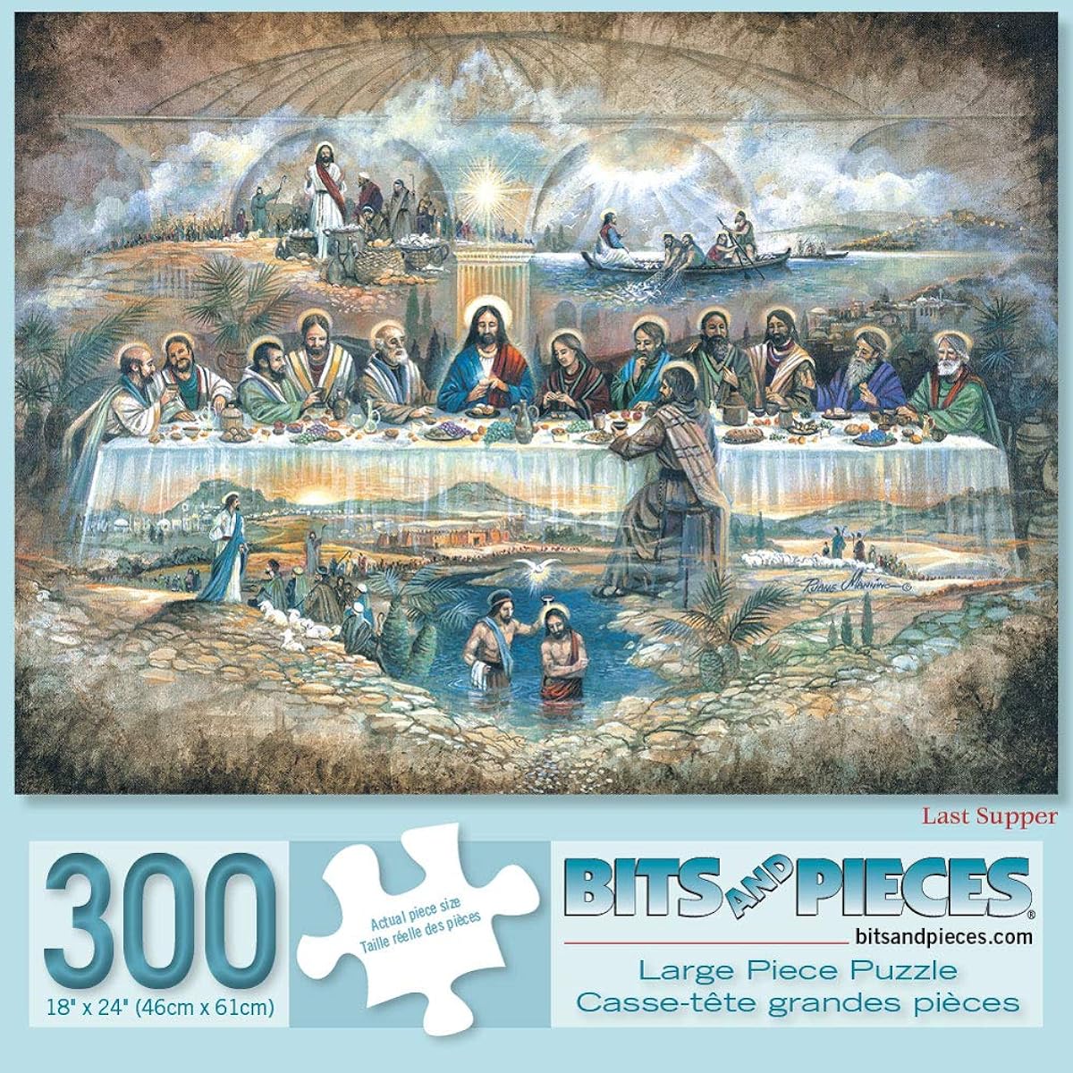 Bits and Pieces Jigsaw Puzzle for Adults 300 Piece 18" x 24" The Last Supper Religious Jigsaw 300 Piece