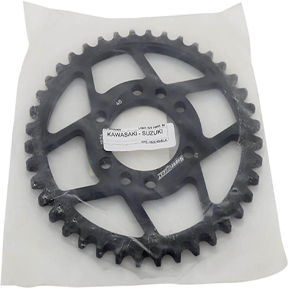 Supersprox RFE-1826-40-BLK Rear Steel Sprocket Black Compatible With/Replacement For Kawasaki 400 KFX 03 04 05 06