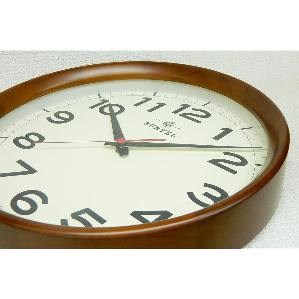 Santel Wall Clock Brown Diameter 285 x 55mm Simple Radio Controlled Wall Clock BR (Brown) DQL699-BR