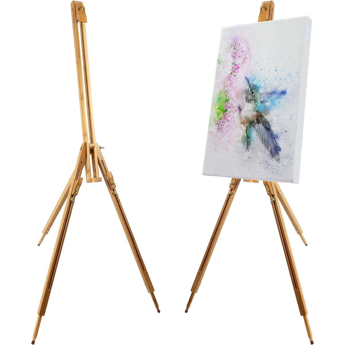 Pacific Arc Field Bamboo Professional Folding Studio Easel 41" Canvas Size for Watercolor Painting Drawing Sketching Display