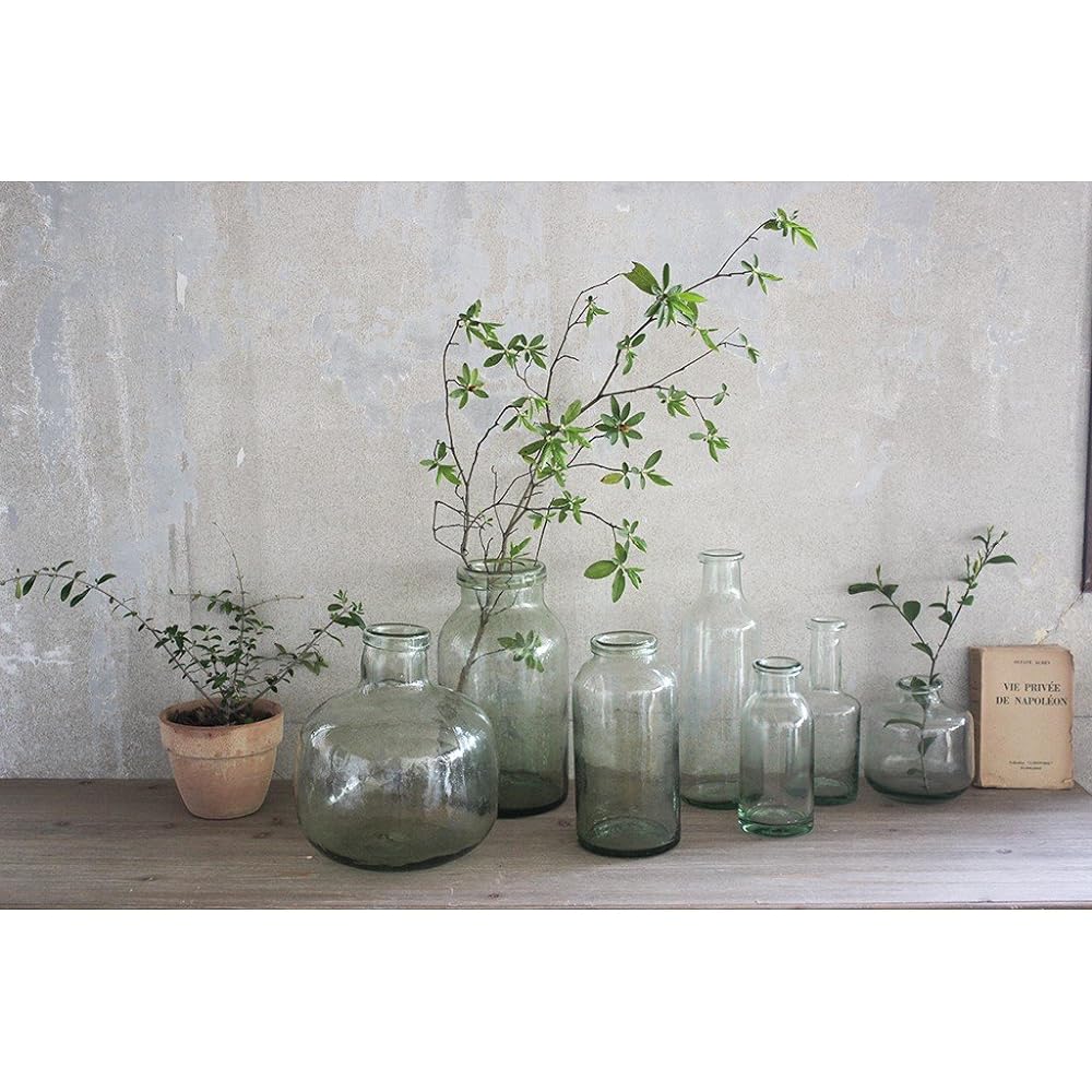 SPICE OF LIFE Vase Classical Glass Flower Base G Diameter 22cm Height 28cm Recycled Glass Handmade LKDT2530