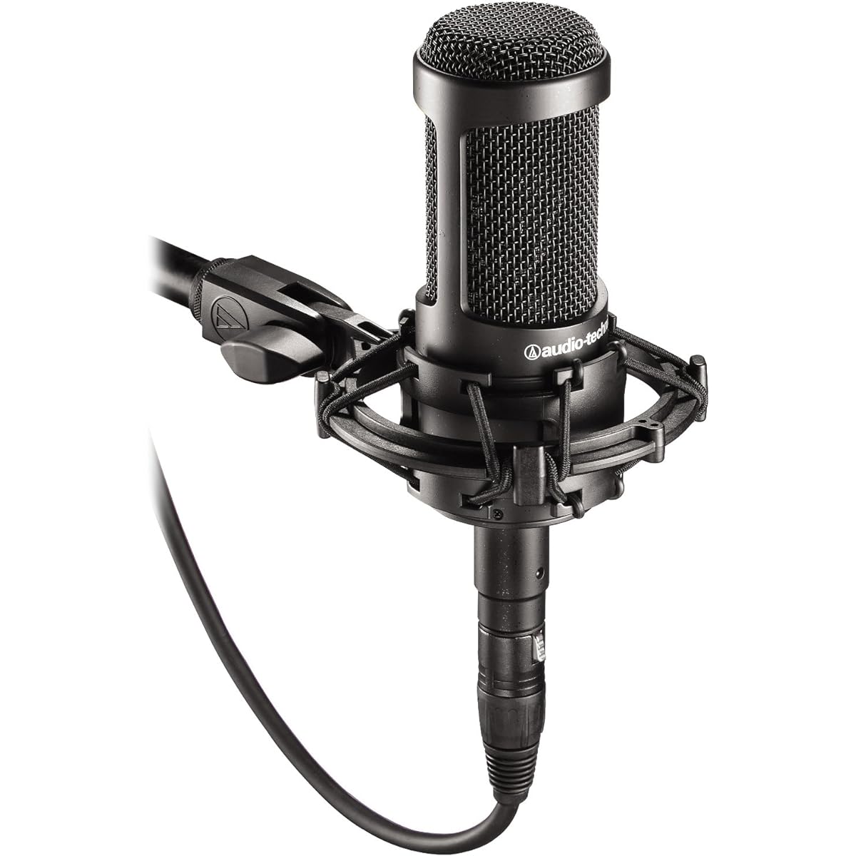 Audio-Technica AT2035 Condenser Microphone Unidirectional/Low Cut Switch/Pad Switch/Special Shock Mount Included/Recording/Home Recording/Video Streaming/Podcast/Live Commentary/DTM/Black [Official Japanese Product]