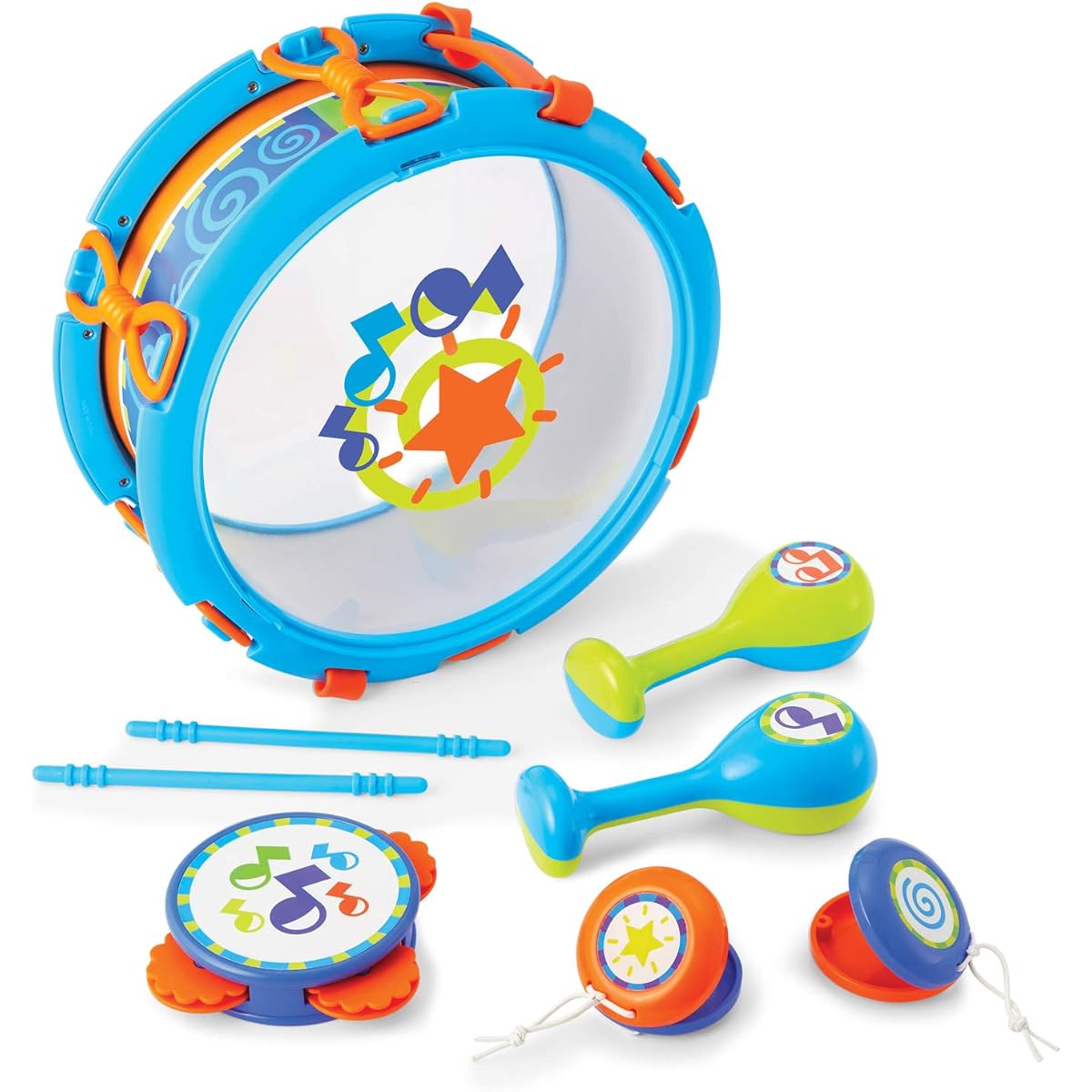 Kidoozie My First Drum Set - Set of 6 Musical Instruments for Kids Ages 2 and Up