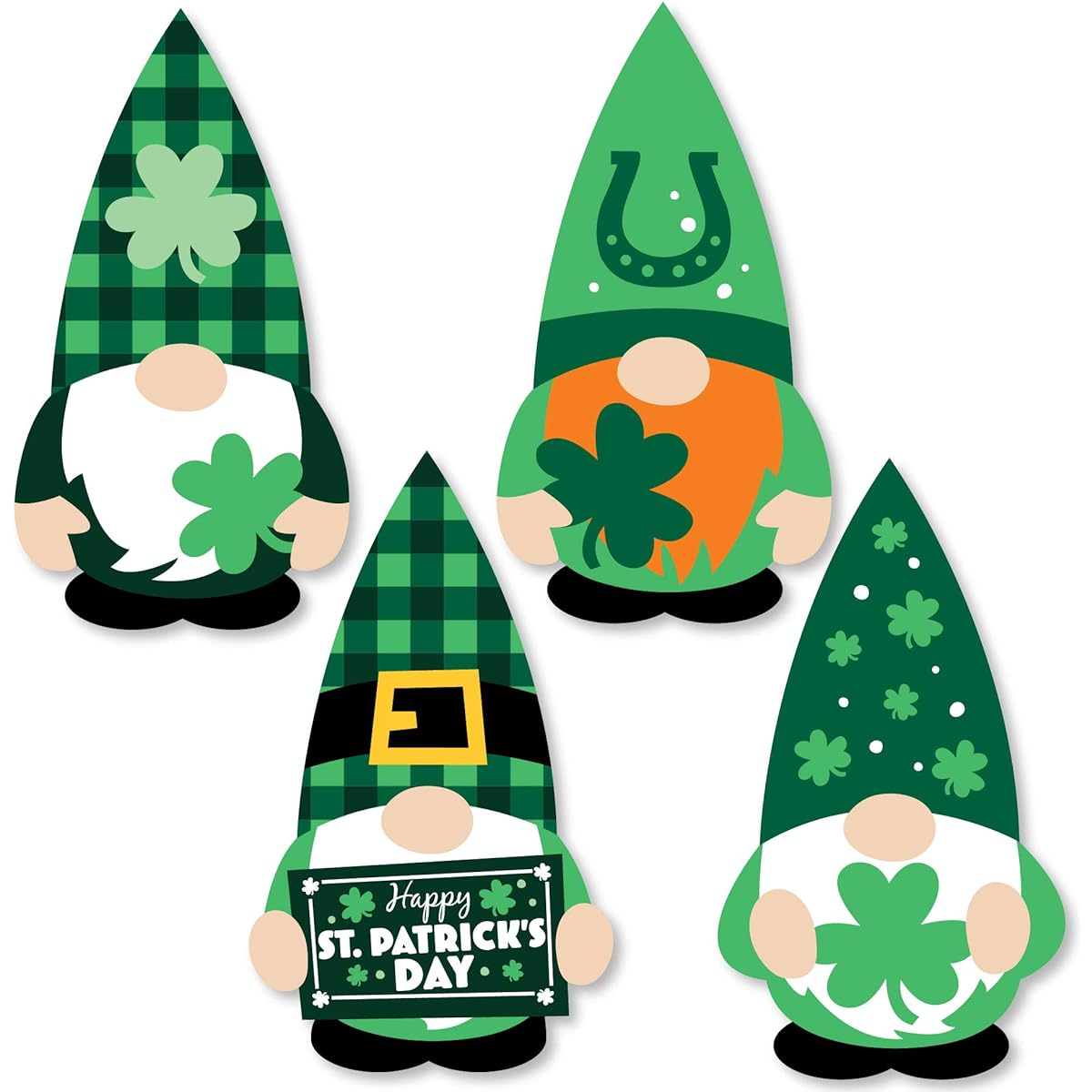 Big Dot of Happiness Irish Gnomes - DIY St. Patrick's Day Party Cutouts - 24 Count