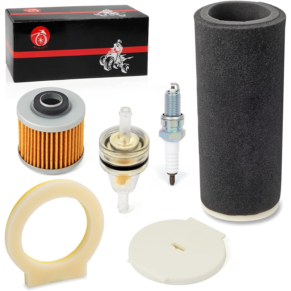 Air Filter Foam & End Cap Oil Filter Spark Plug for Yamaha Grizzly 600 1998 1999 2000 2001 1UY-14451-00-00