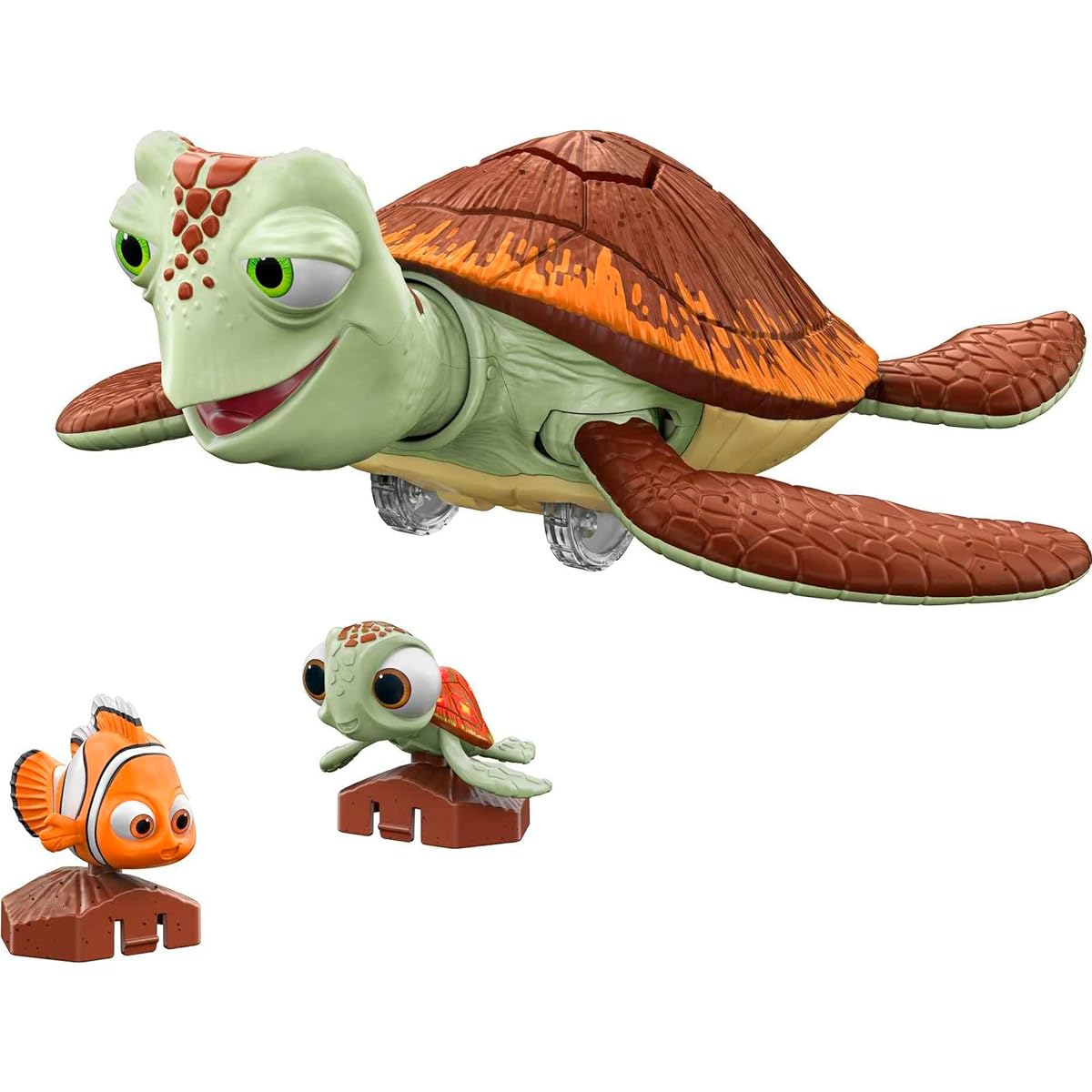 Disney Pixar Finding Nemo Toy Crush Turtle Figure Chat & Cruise Move & Talk Toy Nemo Interacting Toy Interacting with Small Figures Gift for Kids
