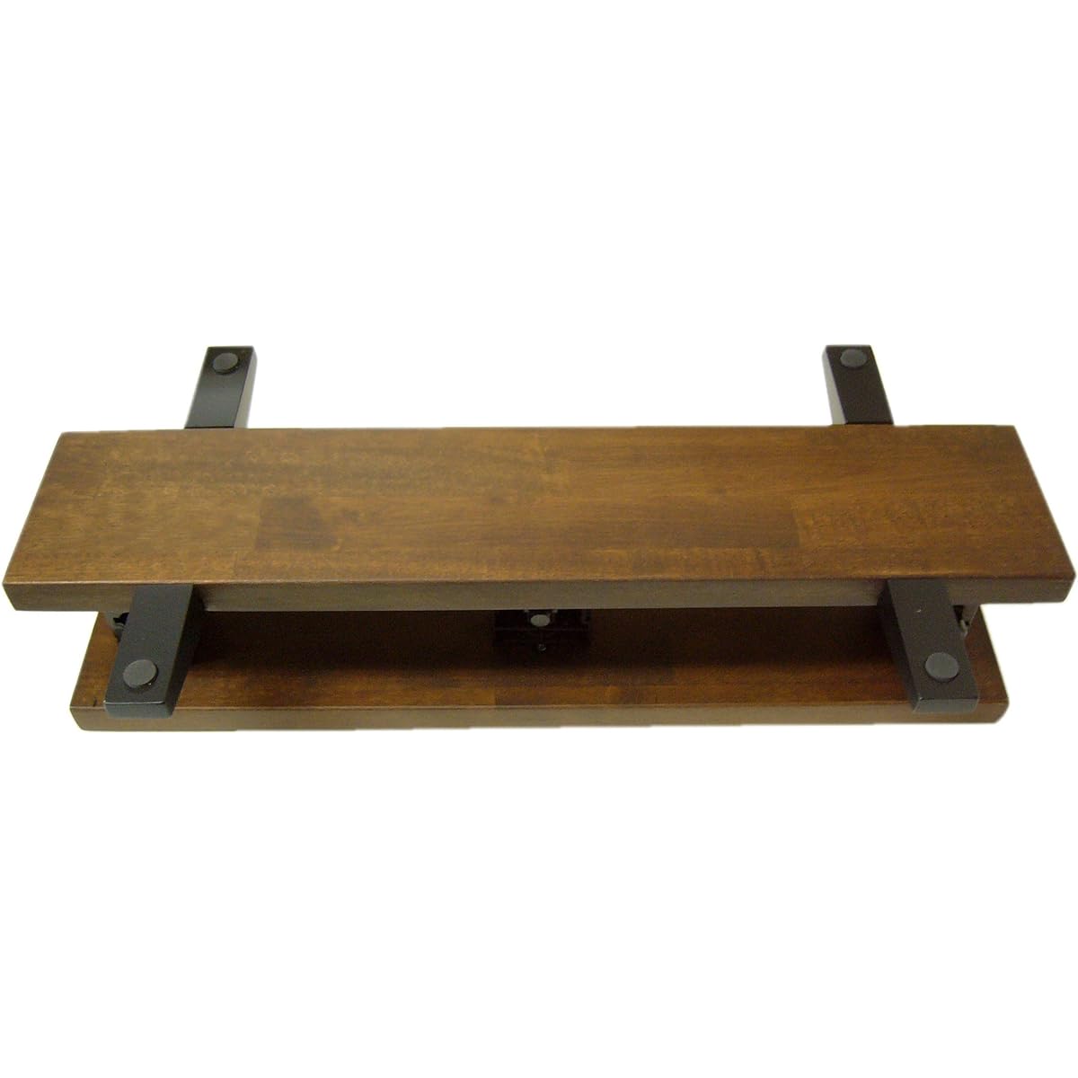 Auxiliary pedal for electronic piano "DigiPeta" footrest (brown) & pedal (pink) set