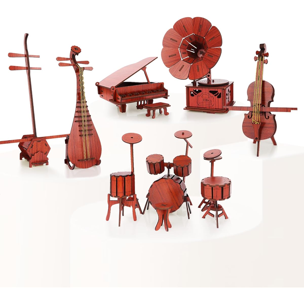 3D Puzzle Musical Instruments Set, 3D Puzzles for Adults, Creative Gifts for Adults and Kids (Musical Instruments-6 Pieces)