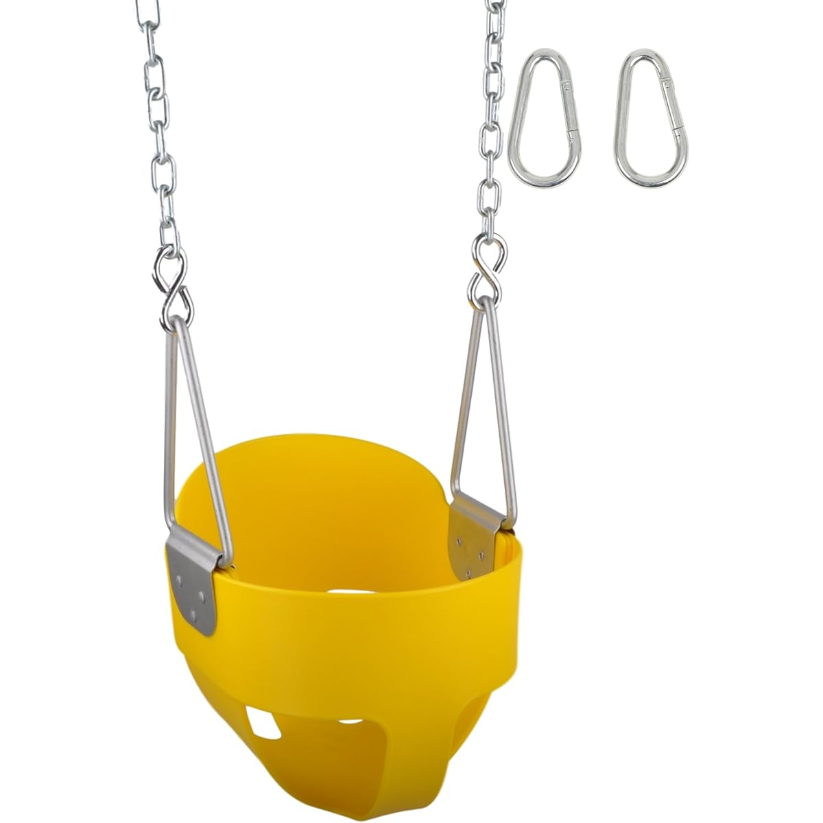 Swing Set Stuff Highback Full Bucket (Yellow) Chain and Hook with SSS Logo Sticker