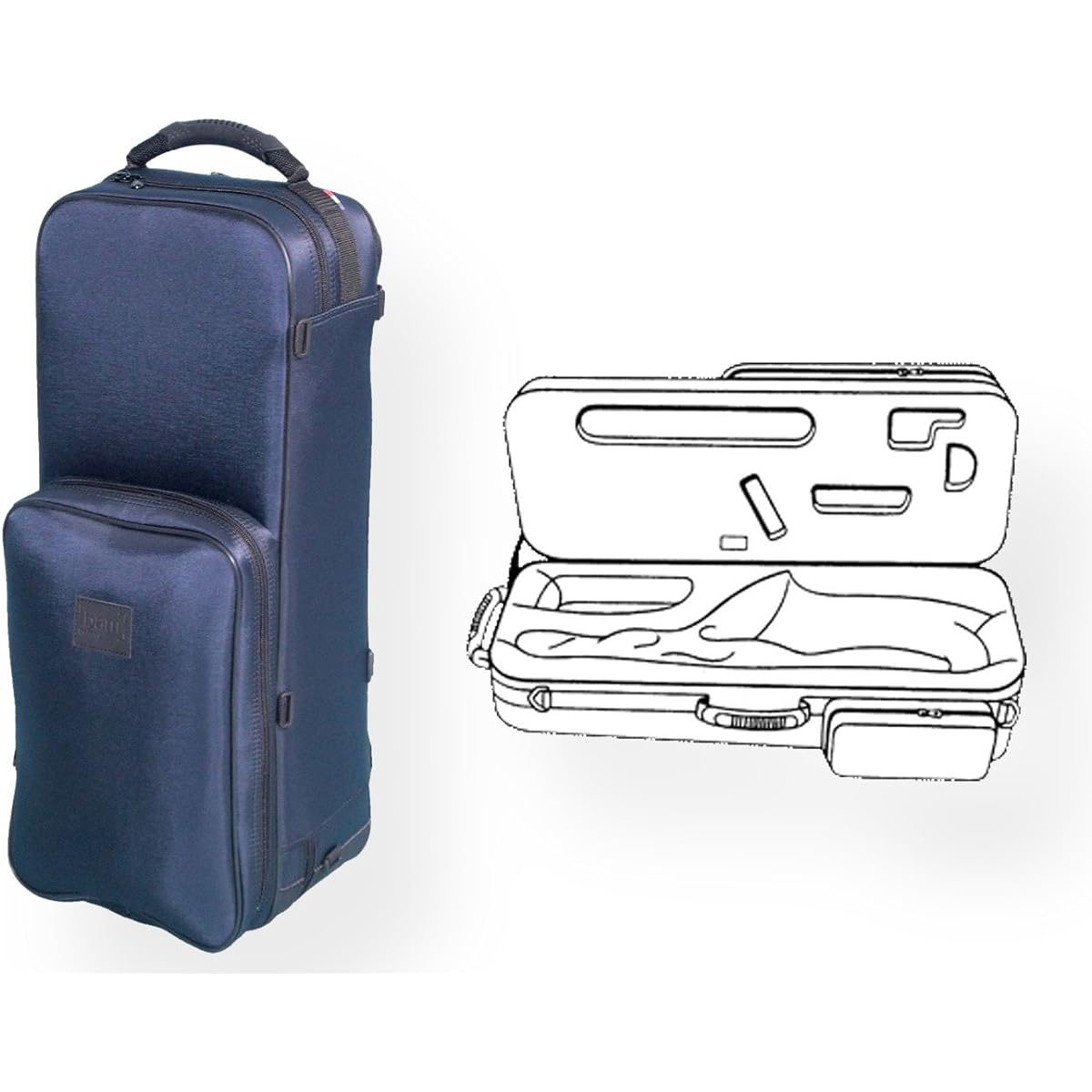 BAM TREKKING CASE for ALTO SAXOPHONE (Navy)