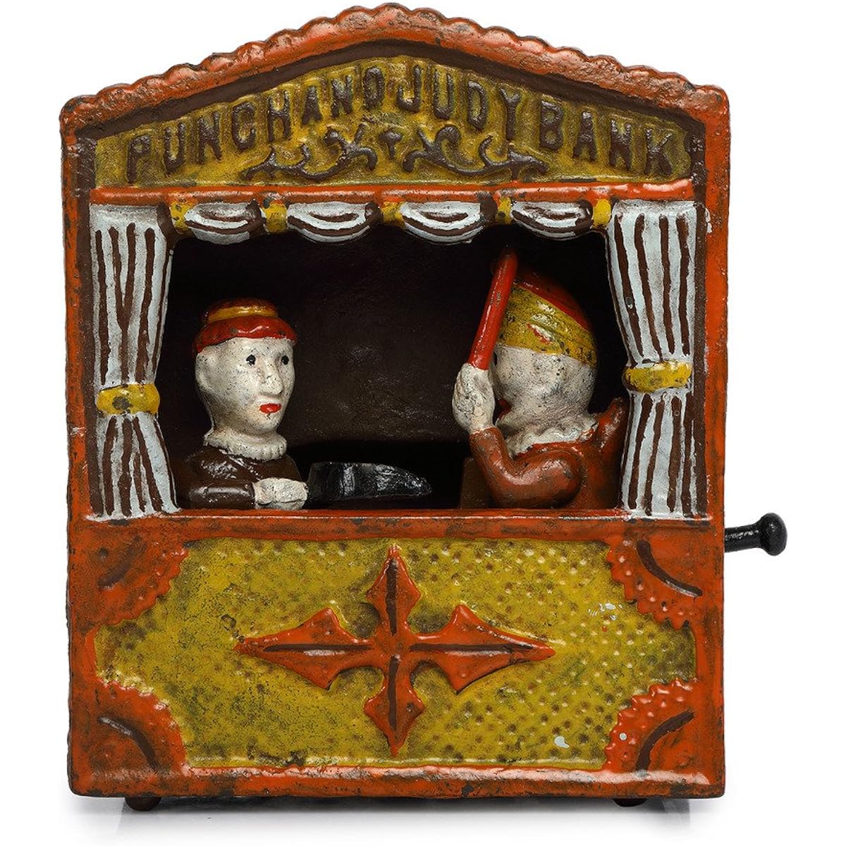 SafeDeals Antique/Vintage Style Cast Iron Mechanical Punch and Judy Money Box Money Bank Piggy Bank