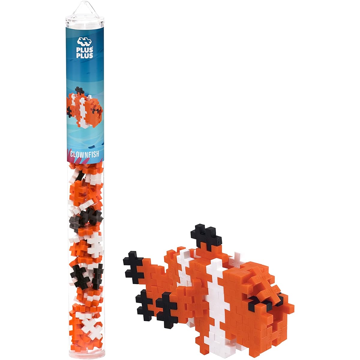 Plus-Plus - Mini Maker Tube - Clownfish - 70 pcs