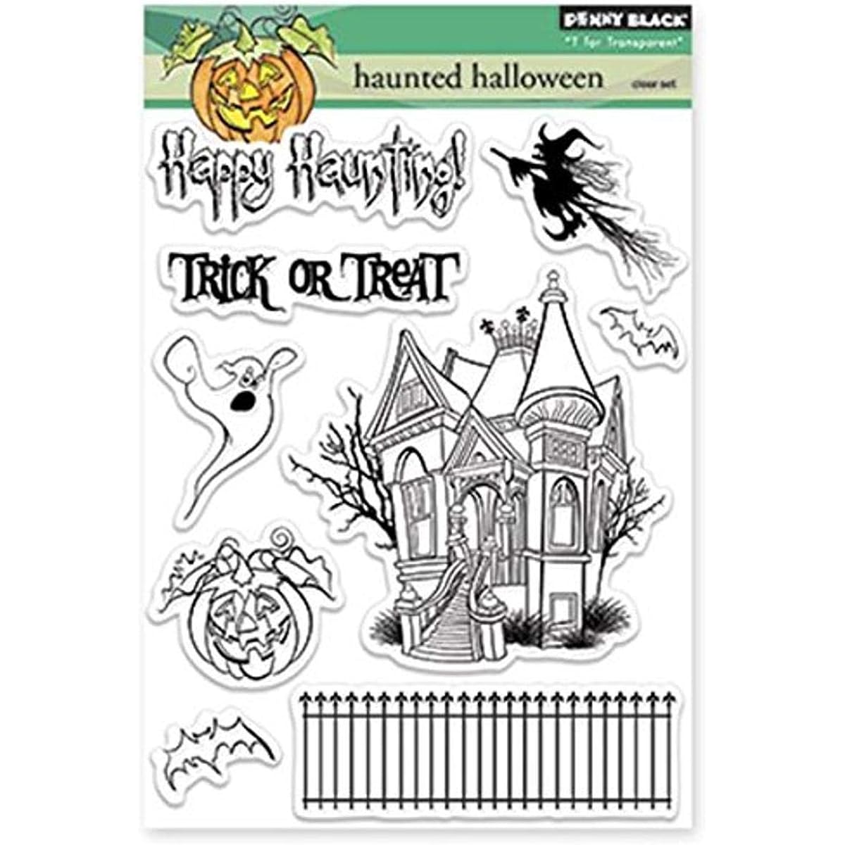 Penny Black Clear Stamp 5"X6.5" Sheet Haunted Halloween