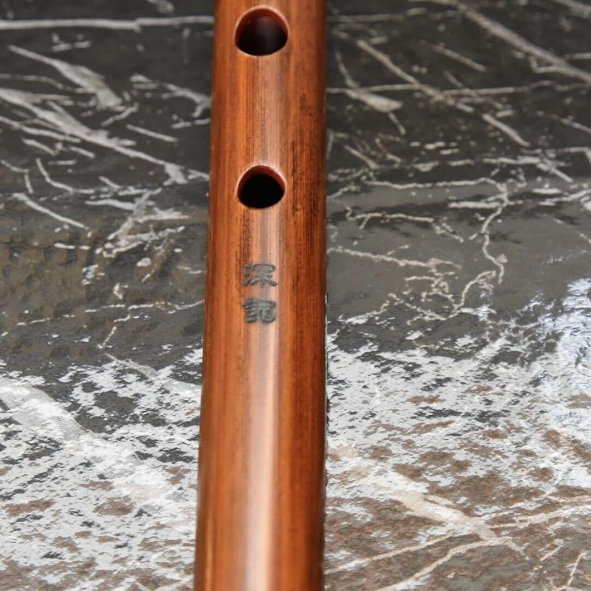 Shinobue (Japanese bamboo flute) in the Do-Re-Mi scale, 8-tone, lacquered pipe