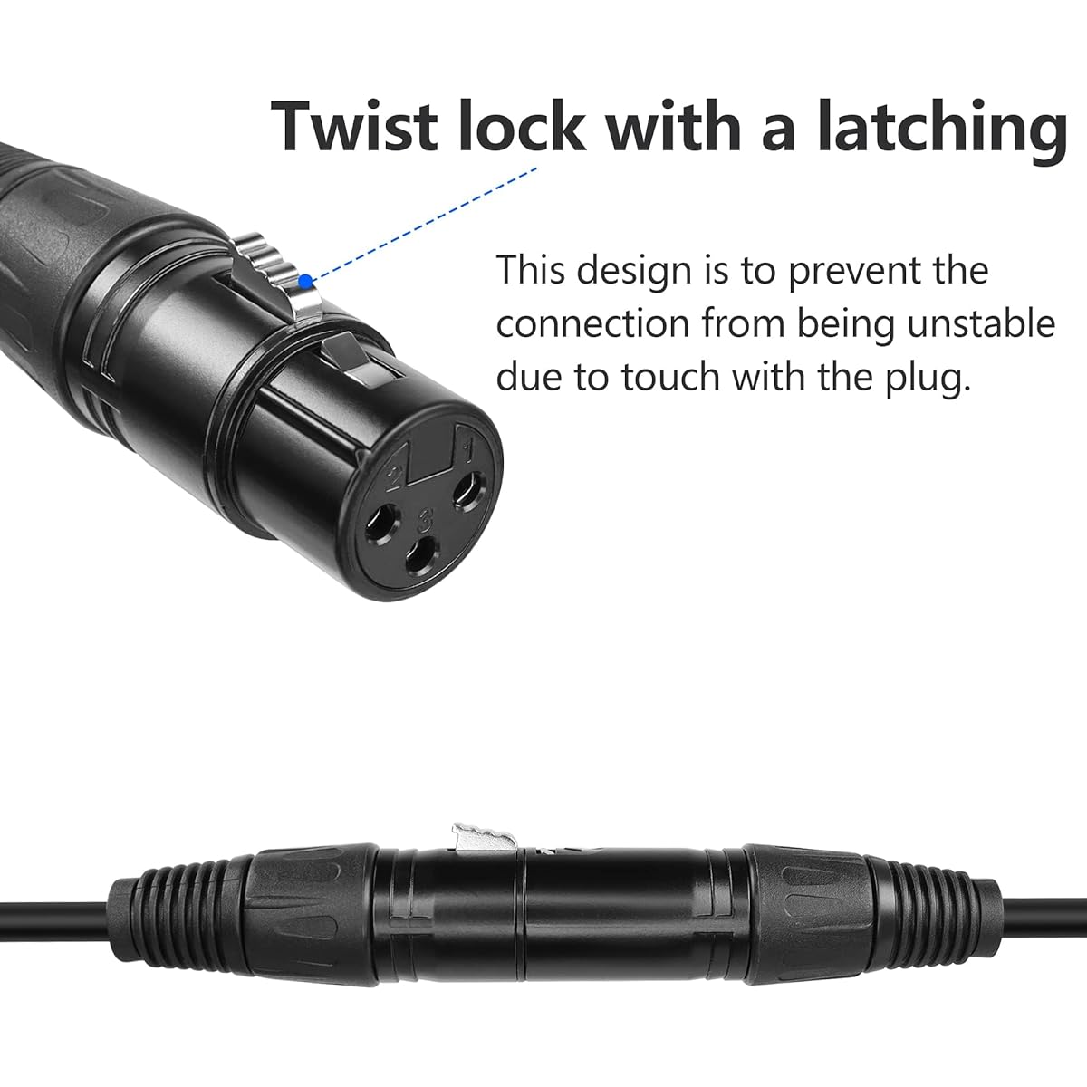 GELRHONR 3 Pin XLR to RJ45 Male Adapter Cable XLR Female to RJ45 Network Connector Extension Cable with CAT5 Ethernet for DMX-CON Controller Series - 1.1 Feet