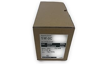 Fuji Electric Electromagnetic Switch Standard Type with Case Cover SW-0C-200V-2.2KW-AC200V-1A