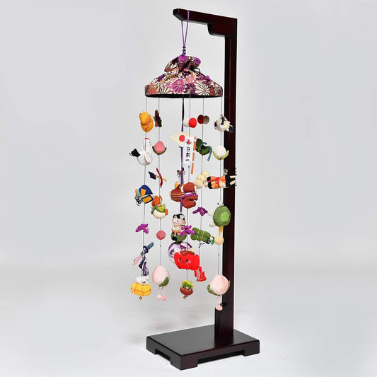 [May Dolls] [Hanging Decorations] Momotaro Hanging Decoration with Umbrella: Medium Stand Included [Indoor Carp Streamers] [Tango Hanging Decorations]