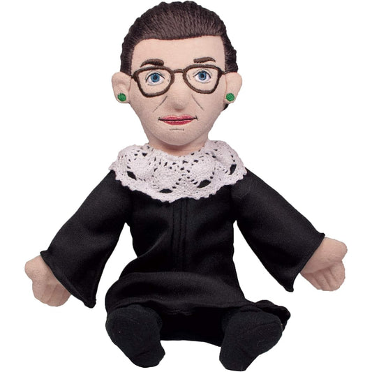 The Unemployed Philosophers Guild Ruth Bader Ginsburg Doll - 11" Soft Plush Little Thinker