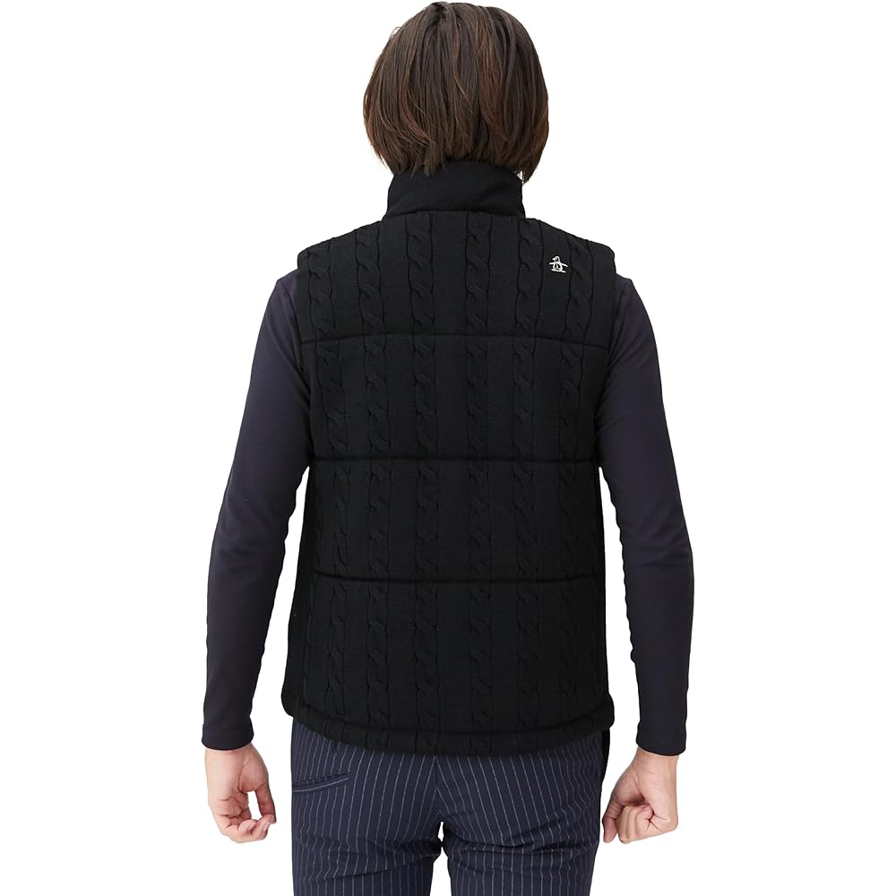 [Munsingwear] Outer Vest Thermal Insulation Filling Cable Knit Warm Golf MGMWJK51 Men's