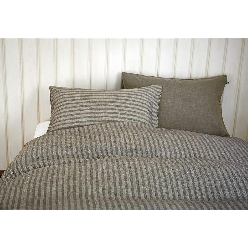 French Bed Duvet Cover Brown Double 190x210 Maison de Linn, Belgian Linen 35983330