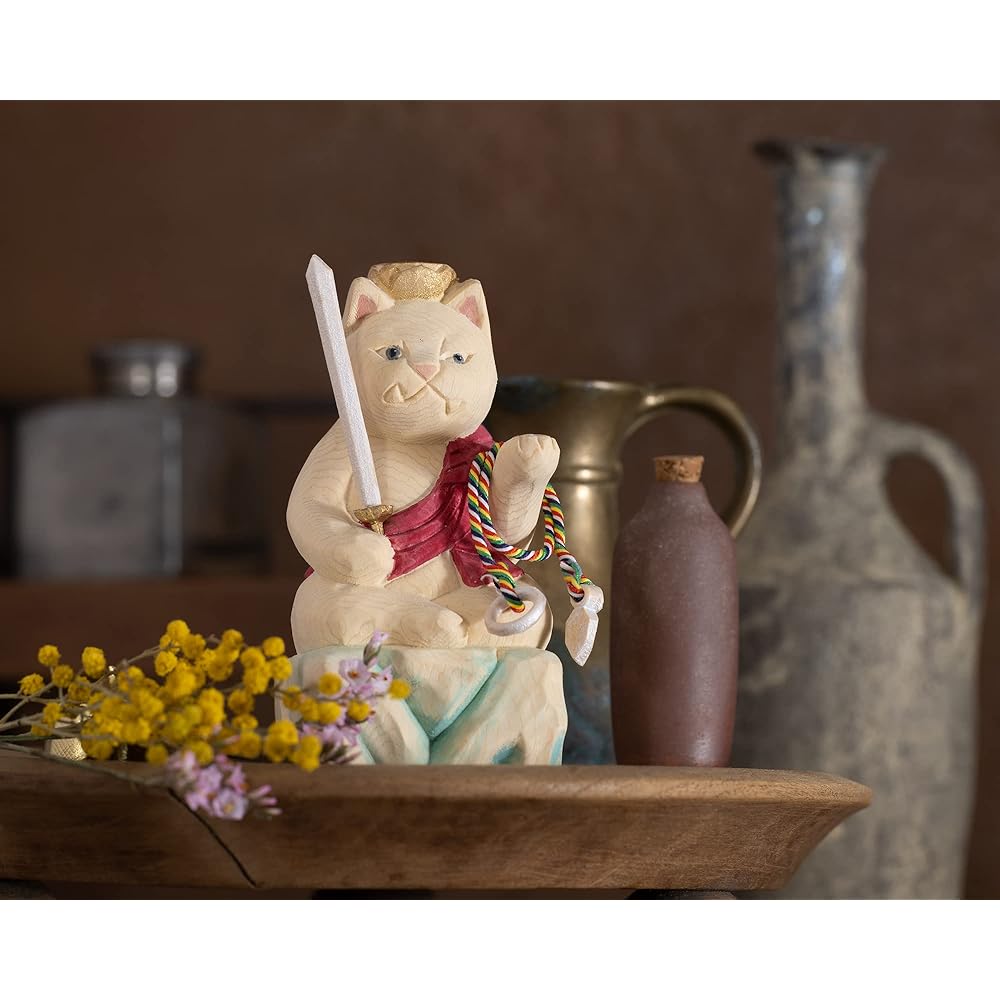 Cat Buddha Fudo Myoo (Guardian Principal Image of the Year of the Rooster) Buddha Shop Sakai Prototype Supervision_ Zodiac Guardian Principal Image Lucky Cat Maneki Cat Ornament (NB8 Fudo)